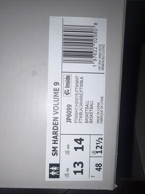 adidas SM Harden Volume 9 Basketball Shoes - White/Black